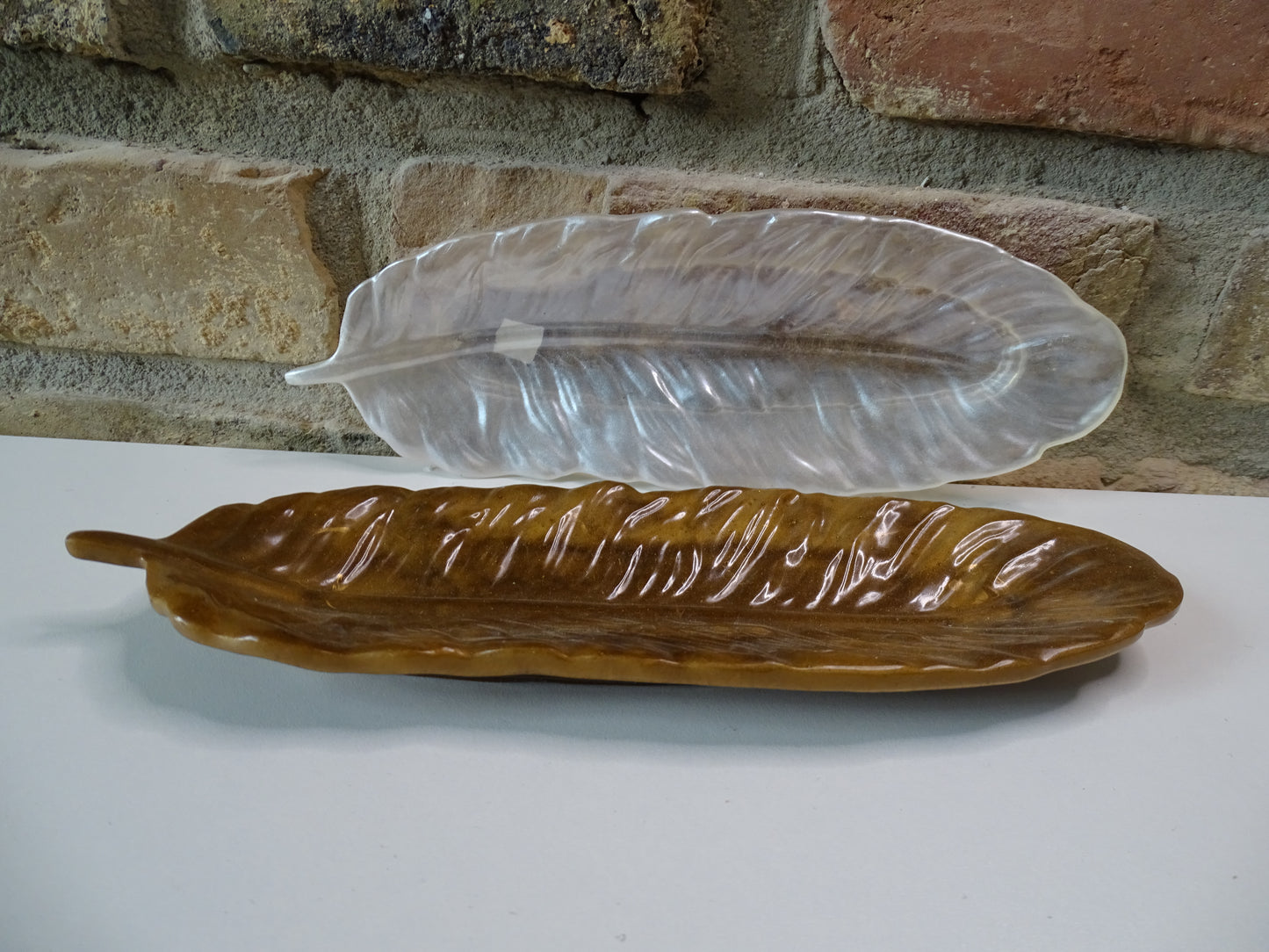 Schmuckablage - Deko Teller - Feder Dekoration in deiner Wunschfarbe