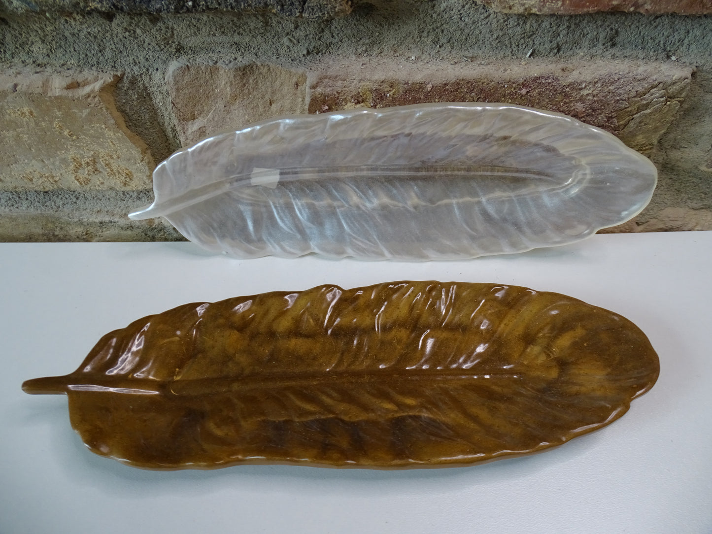 Schmuckablage - Deko Teller - Feder Dekoration in deiner Wunschfarbe