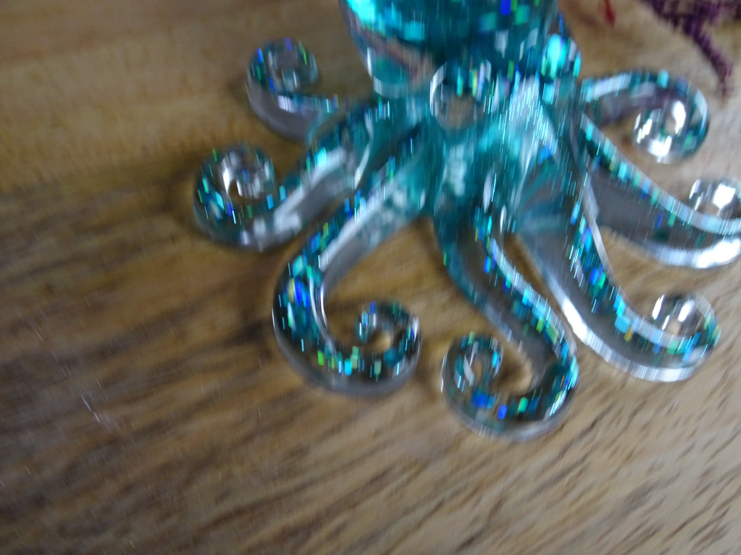 Oktopus - Kraken Deko Figur  mit Glitzer Kopf in deiner Wunschfarbe