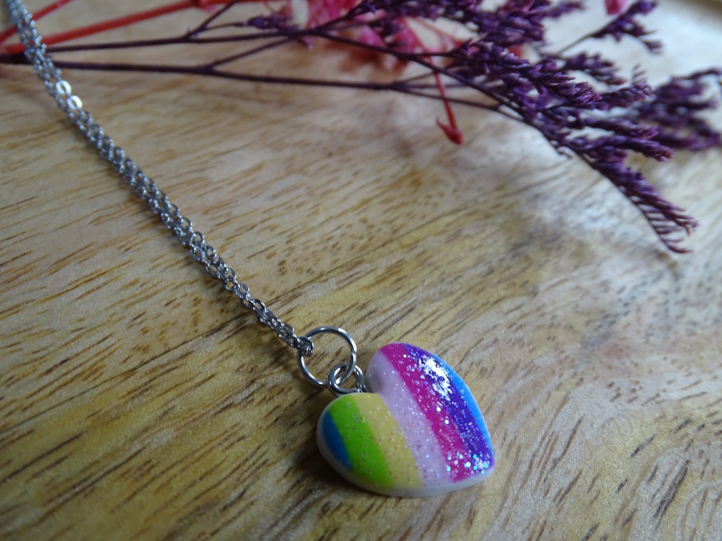 Halskette Rainbow Herz