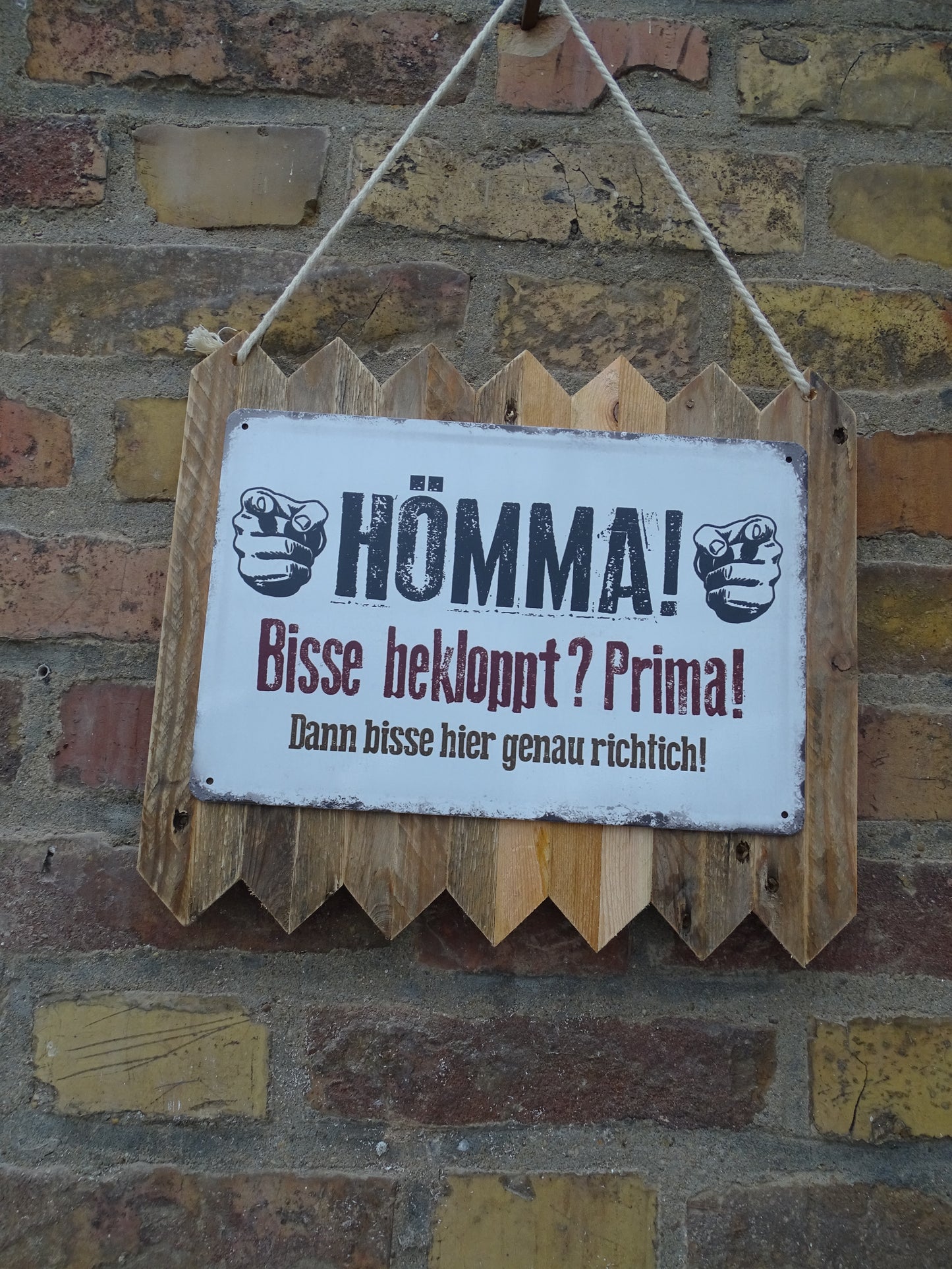 Metallschild - gedrucktes Blechschild Hömma biste bekloppt ?