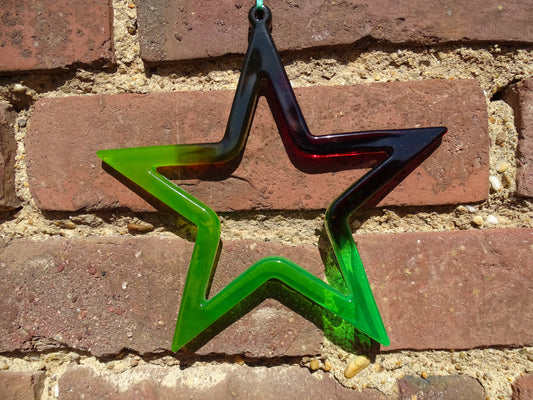 Weihnachtsstern Fenster und Türdekoration Handgefertigte Deko für die Adventszeit