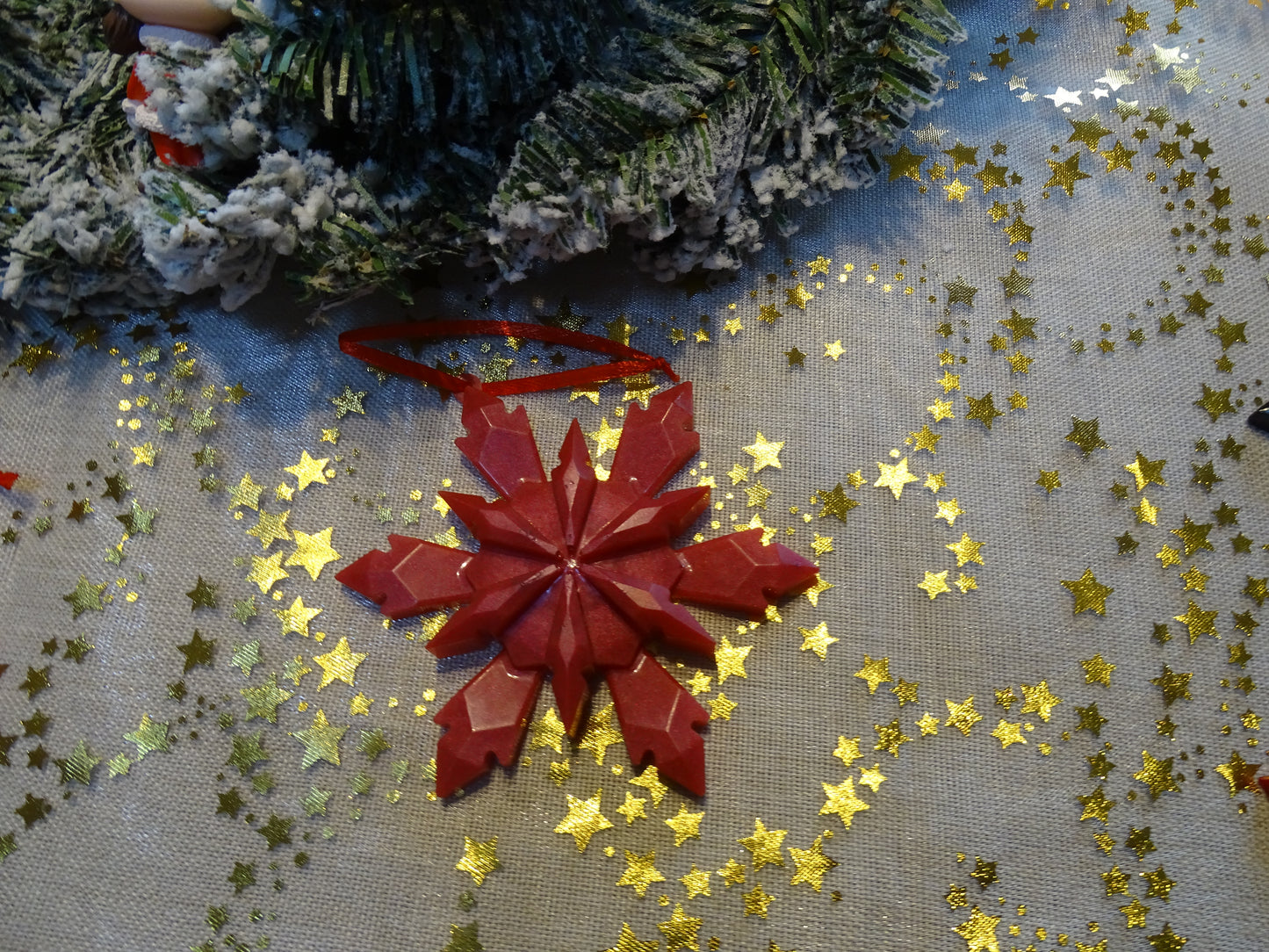 Große Sterne-Baumschmuck  Set– Weihnachtsanhänger in Gold, Silber, Rot & Champagner-Beige,grün