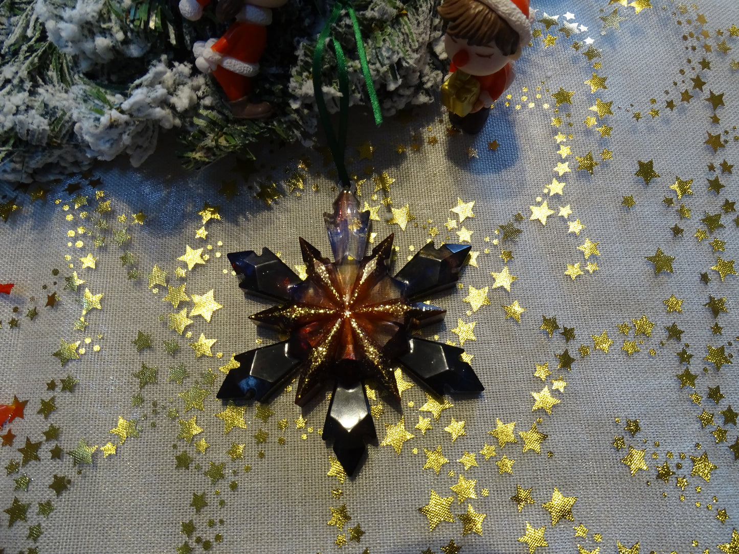 Große Sterne-Baumschmuck  Set– Weihnachtsanhänger in Gold, Silber, Rot & Champagner-Beige,grün