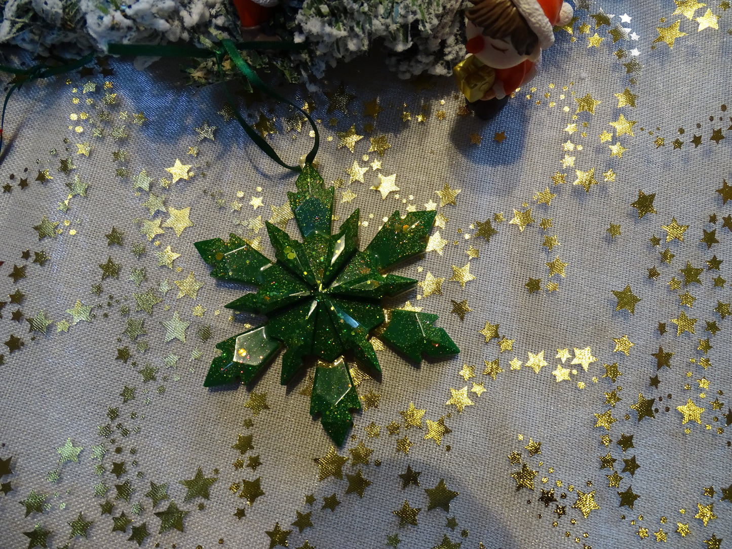 Große Sterne-Baumschmuck  Set– Weihnachtsanhänger in Gold, Silber, Rot & Champagner-Beige,grün