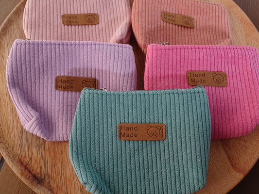 Mini-Geldbörse aus Cord – praktisches Portemonnaie, stilvoll, einzigartig, perfekt für Alltag und Geschenk, Girly Bag, Handtaschen Organizer