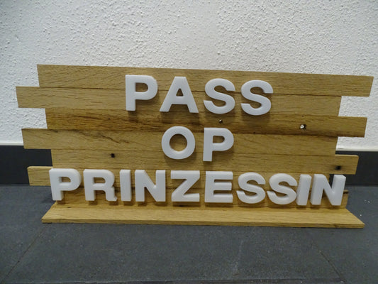 Pass op Prinzessin - Karnevals Dekoration - Resin trifft Holz