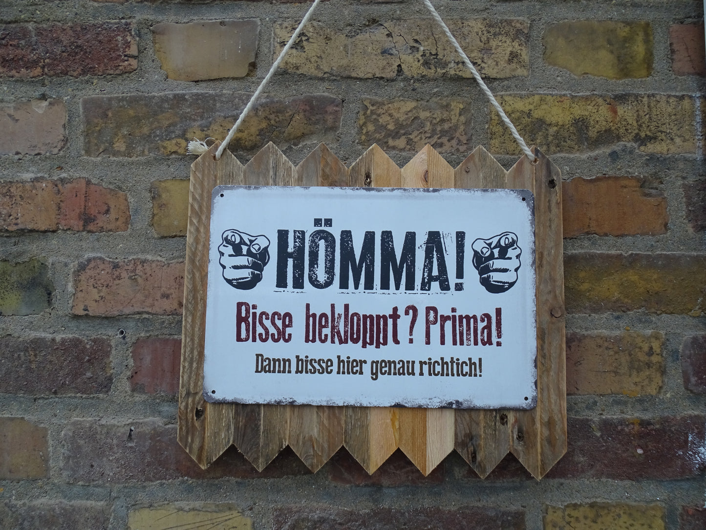 Metallschild - gedrucktes Blechschild Hömma biste bekloppt ?