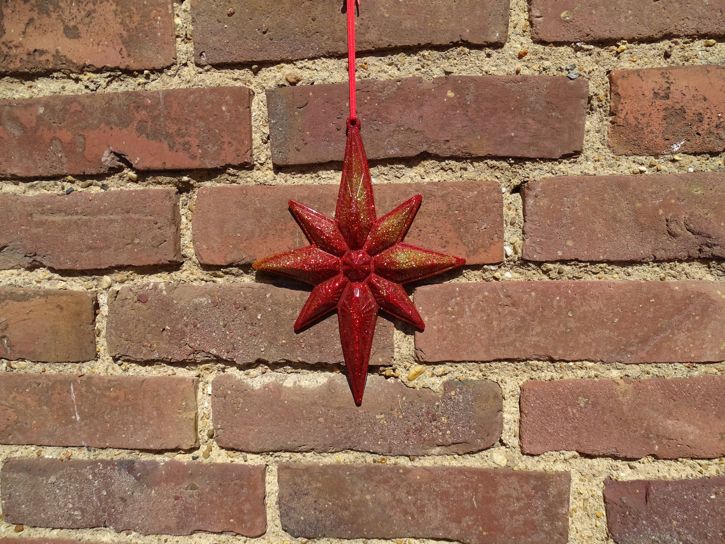 Weihnachtsstern Fenster Dekoration handgefertigte Deko für den Advent