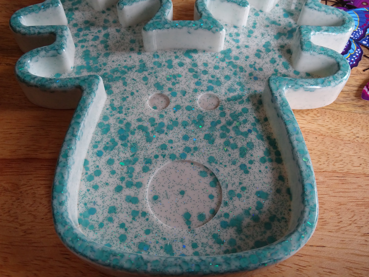 Rentier Teller aus Epoxidharz – Handgemacht