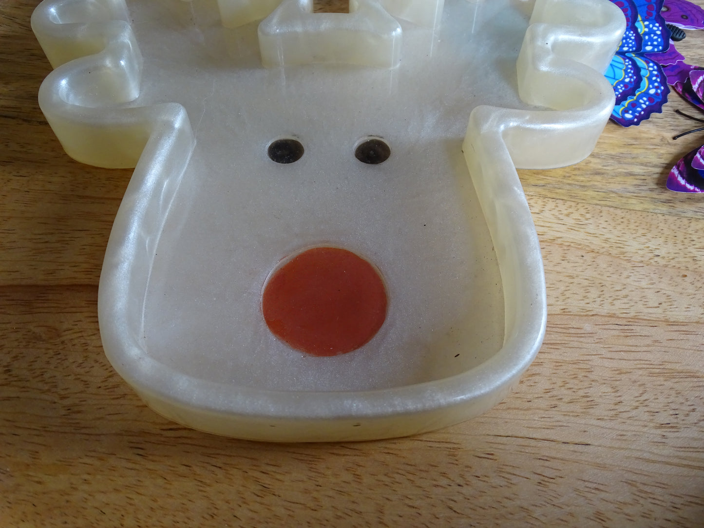 Rentier Teller aus Epoxidharz – Handgemacht