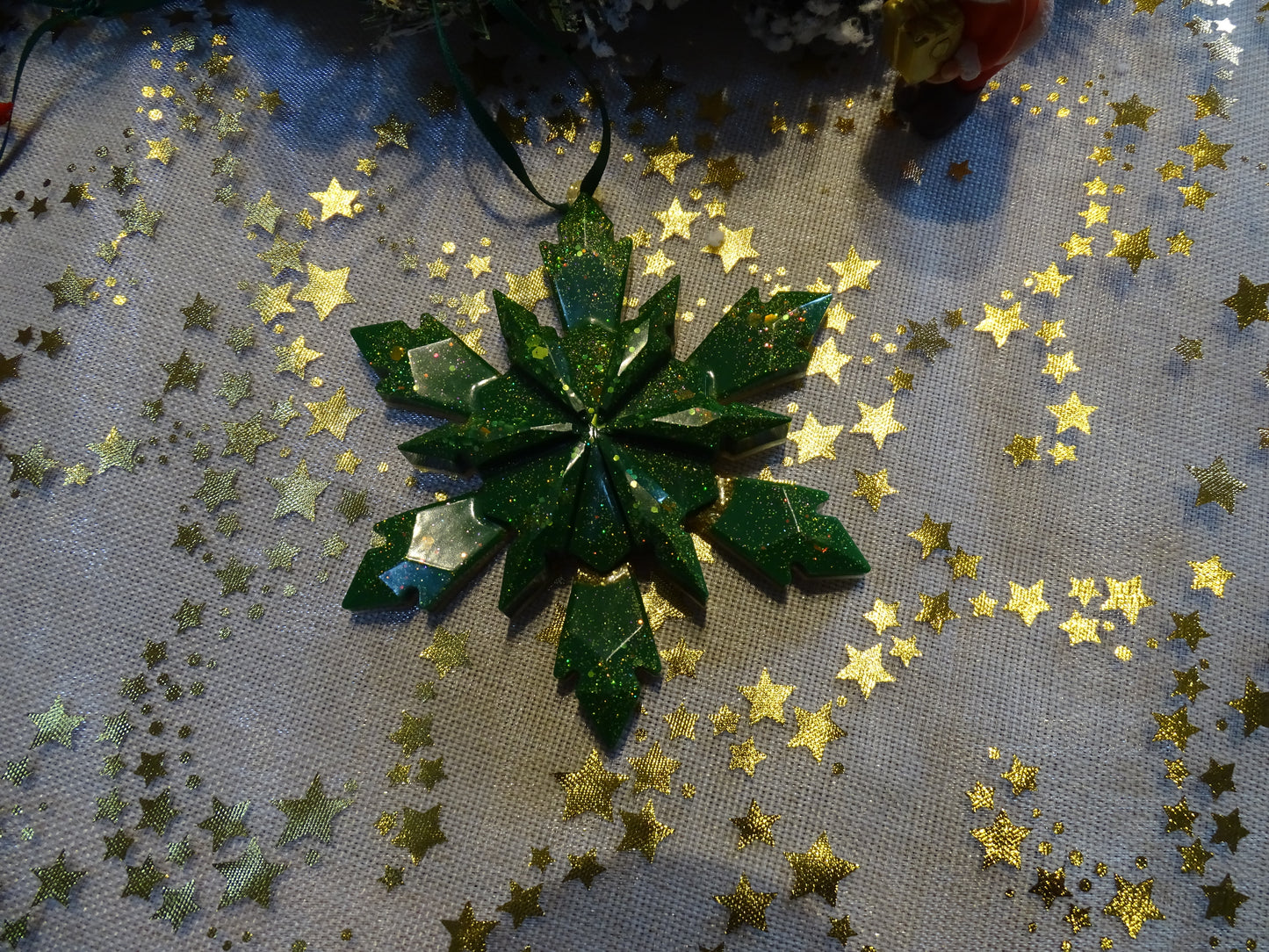 Große Sterne-Baumschmuck  Set– Weihnachtsanhänger in Gold, Silber, Rot & Champagner-Beige,grün