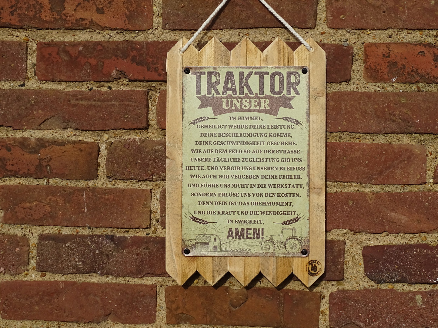 Lustiges Blechschild - Traktor Schild – Geschenk Landwirt – Bauernhof Deko – Traktor Deko – Männer Geschenk – Werkstatt Garage