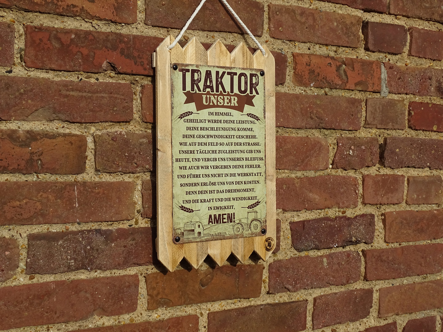 Lustiges Blechschild - Traktor Schild – Geschenk Landwirt – Bauernhof Deko – Traktor Deko – Männer Geschenk – Werkstatt Garage