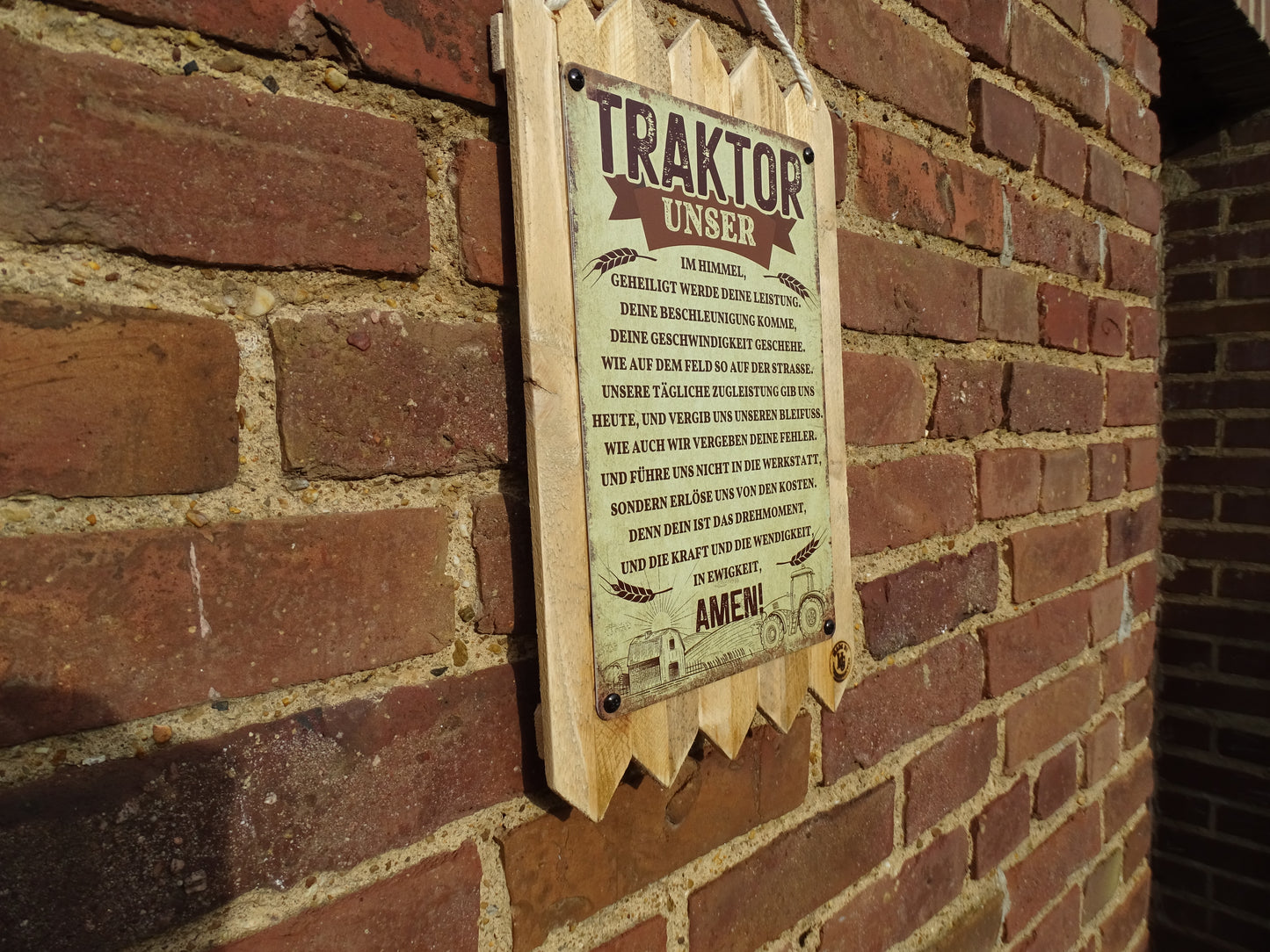 Lustiges Blechschild - Traktor Schild – Geschenk Landwirt – Bauernhof Deko – Traktor Deko – Männer Geschenk – Werkstatt Garage