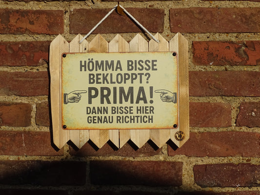 Metallschild - gedrucktes Blechschild Hömma biste bekloppt ?Lustige Vintage-Wanddeko & Geschenkidee 35 x 25 cm