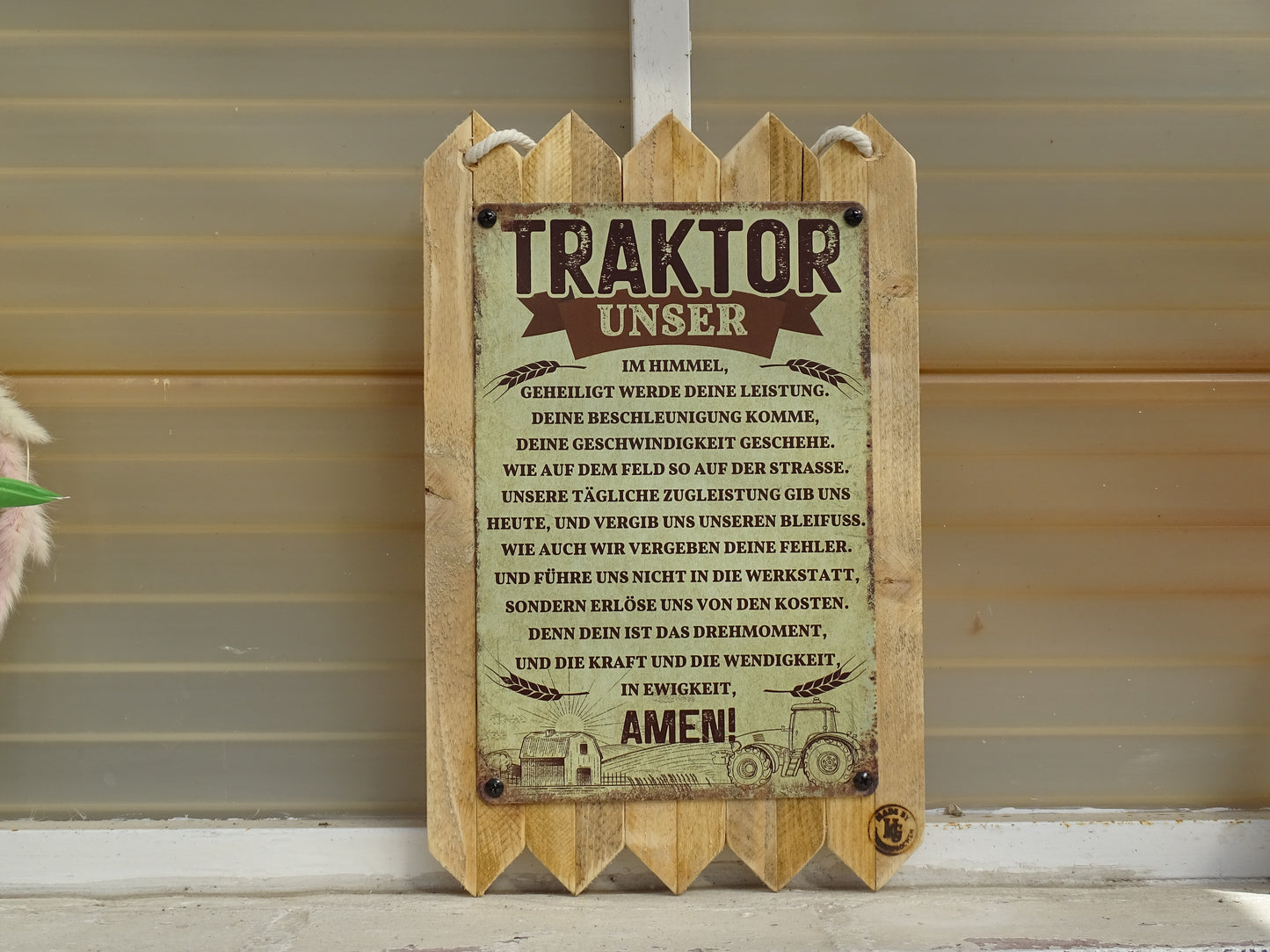 Lustiges Blechschild - Traktor Schild – Geschenk Landwirt – Bauernhof Deko – Traktor Deko – Männer Geschenk – Werkstatt Garage
