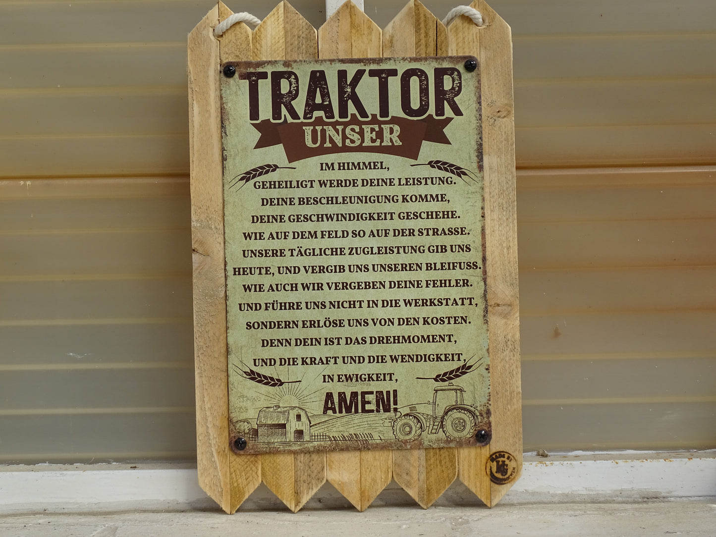 Lustiges Blechschild - Traktor Schild – Geschenk Landwirt – Bauernhof Deko – Traktor Deko – Männer Geschenk – Werkstatt Garage