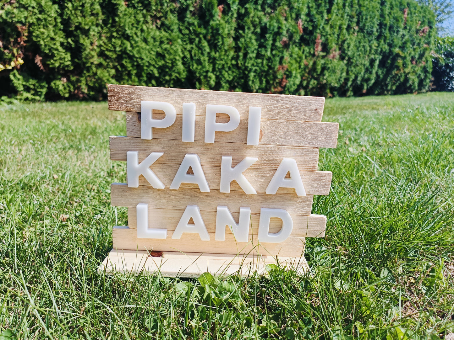 Pipi Kaka Land - Lustige Dekoration für Bad oder Gäste Wc