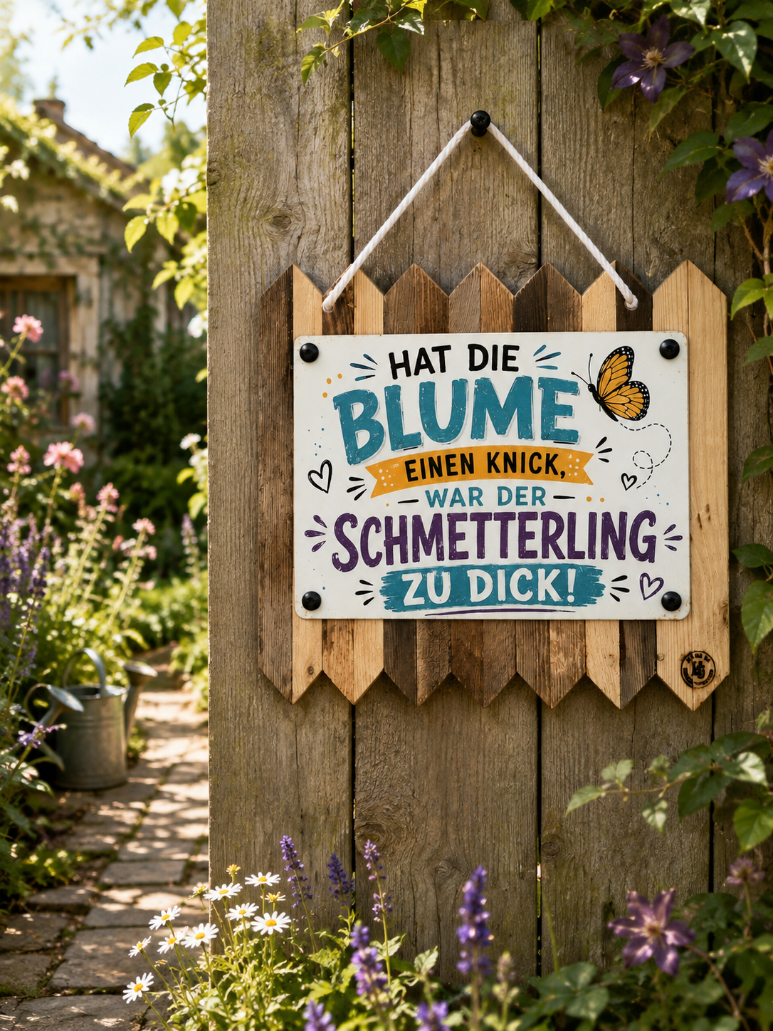 Funny Garden Tin Sign Saying – Flower Quote Sign – Garden Decoration Terrace Balcony – Gift for Garden Lover