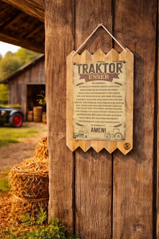 Lustiges Blechschild - Traktor Schild – Geschenk Landwirt – Bauernhof Deko – Traktor Deko – Männer Geschenk – Werkstatt Garage